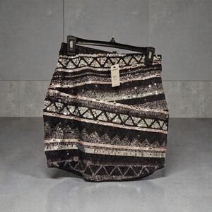 Express Mini Sequin Skirt Xs Holiday Sequins Bling Party Rave Festival